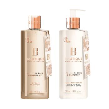 Set Boutique Mandarin, Basil & Grapefruit Bodywash & Shower Gel 500 ml + Hand & Body Lotion 500 ml