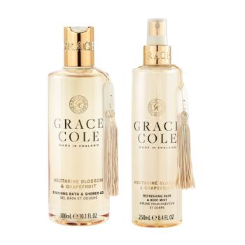 Set Grace Cole Nectarine Blossom & Grapefruit Bath & Shower Gel 300 ml + Hair & Body Mist 250 ml